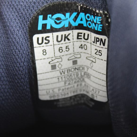 Hoka One One Bondi 7 Running Shoes Womens 8 Gray Comfort Sneaker Trainer - Picture 10 of 10